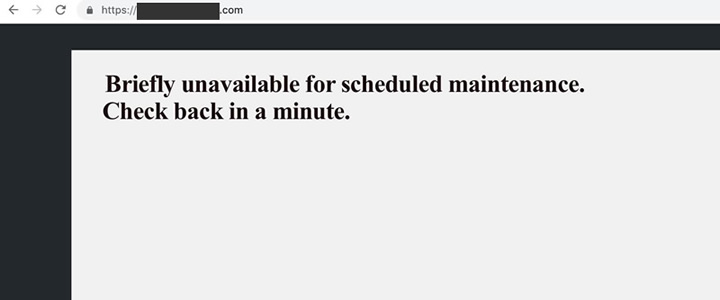 WordPress Unavailable For Schedule Maintenance Error - Minneapolis WordPress Help